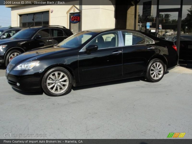 Obsidian Black / Black 2008 Lexus ES 350