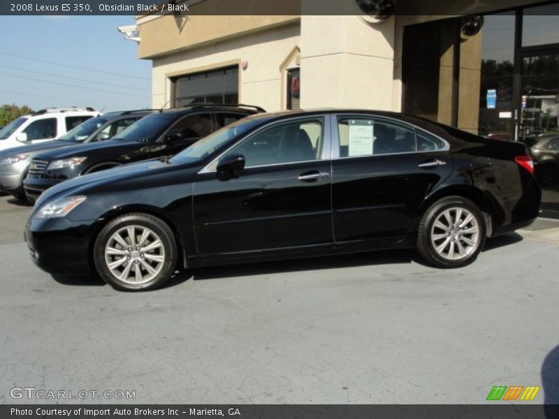 Obsidian Black / Black 2008 Lexus ES 350
