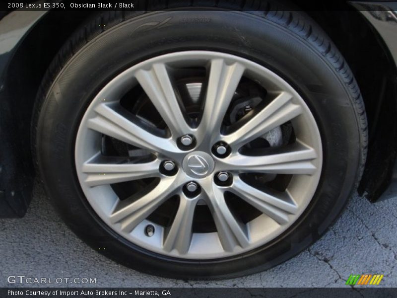 Obsidian Black / Black 2008 Lexus ES 350
