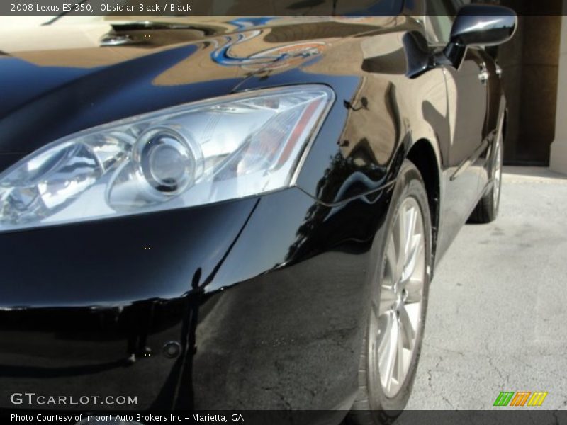 Obsidian Black / Black 2008 Lexus ES 350