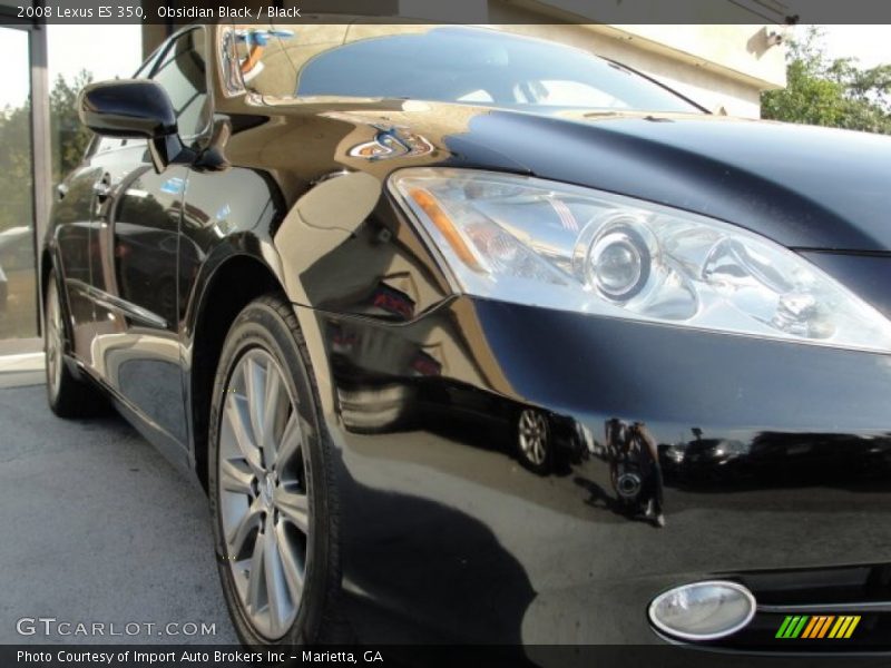 Obsidian Black / Black 2008 Lexus ES 350