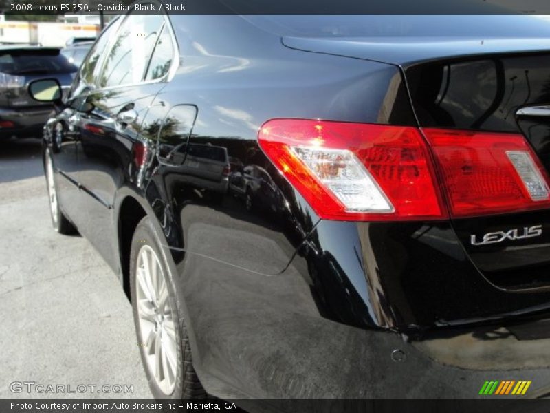 Obsidian Black / Black 2008 Lexus ES 350