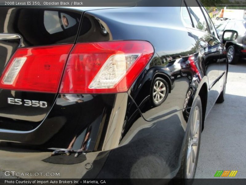 Obsidian Black / Black 2008 Lexus ES 350
