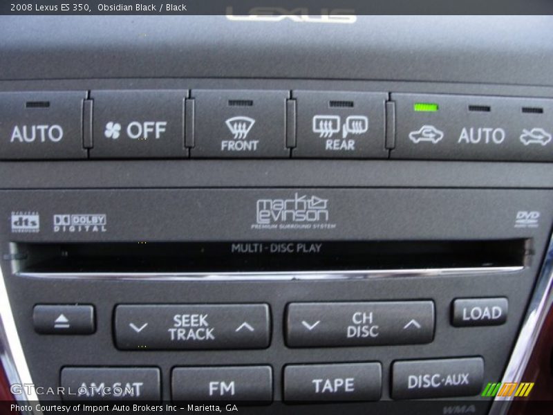 Obsidian Black / Black 2008 Lexus ES 350