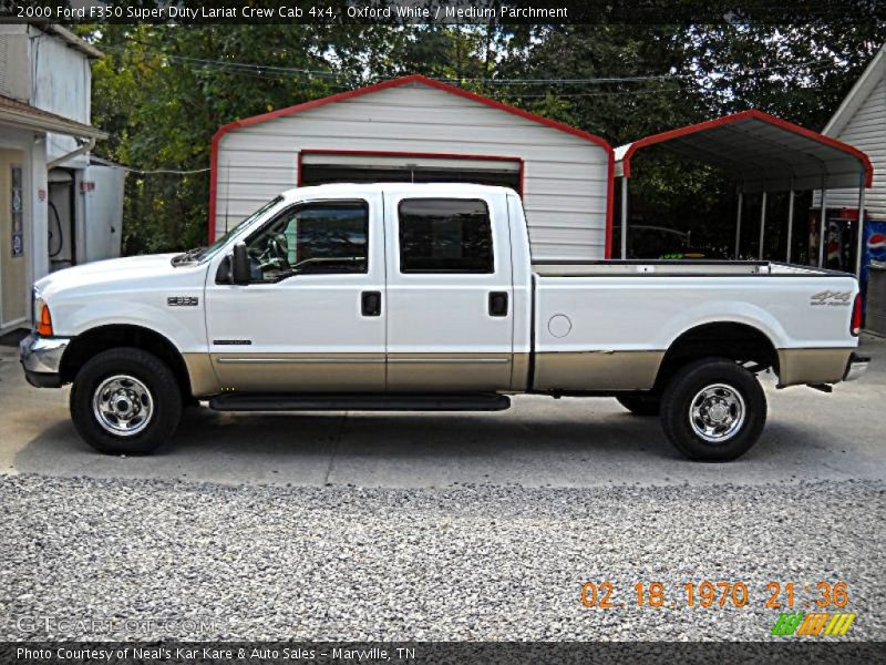 Oxford White / Medium Parchment 2000 Ford F350 Super Duty Lariat Crew Cab 4x4