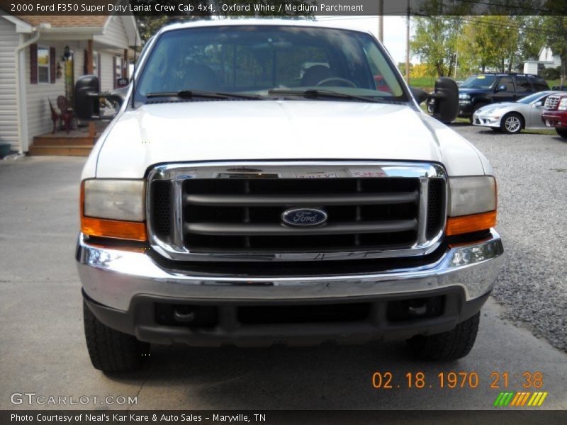 Oxford White / Medium Parchment 2000 Ford F350 Super Duty Lariat Crew Cab 4x4