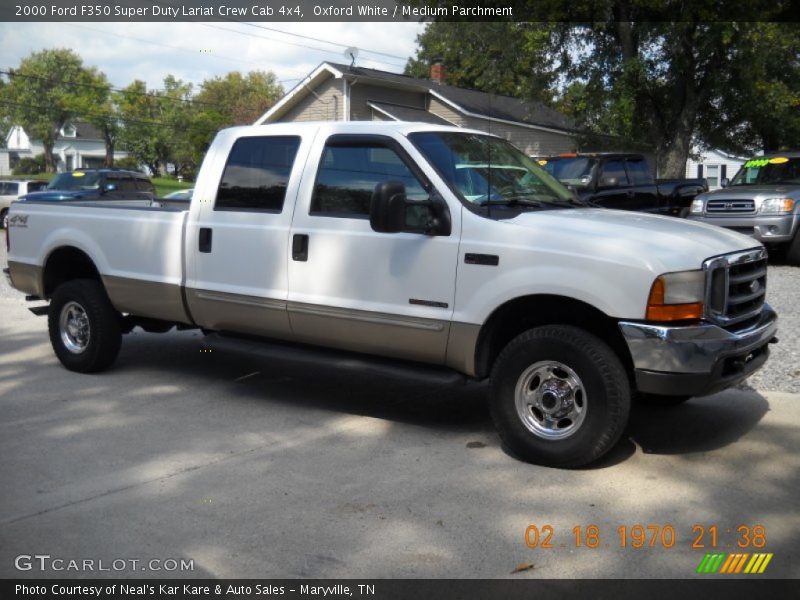 Oxford White / Medium Parchment 2000 Ford F350 Super Duty Lariat Crew Cab 4x4