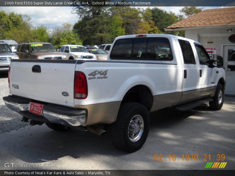 Oxford White / Medium Parchment 2000 Ford F350 Super Duty Lariat Crew Cab 4x4