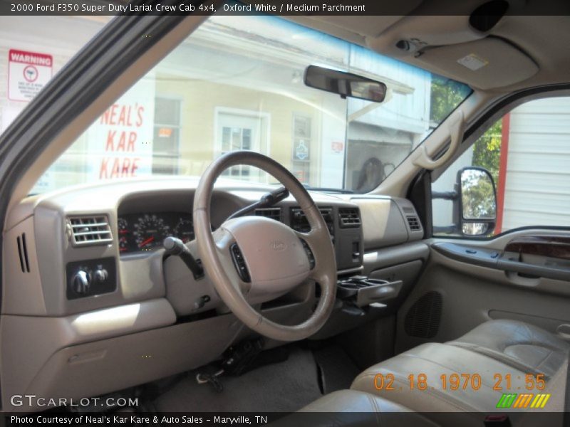 Oxford White / Medium Parchment 2000 Ford F350 Super Duty Lariat Crew Cab 4x4