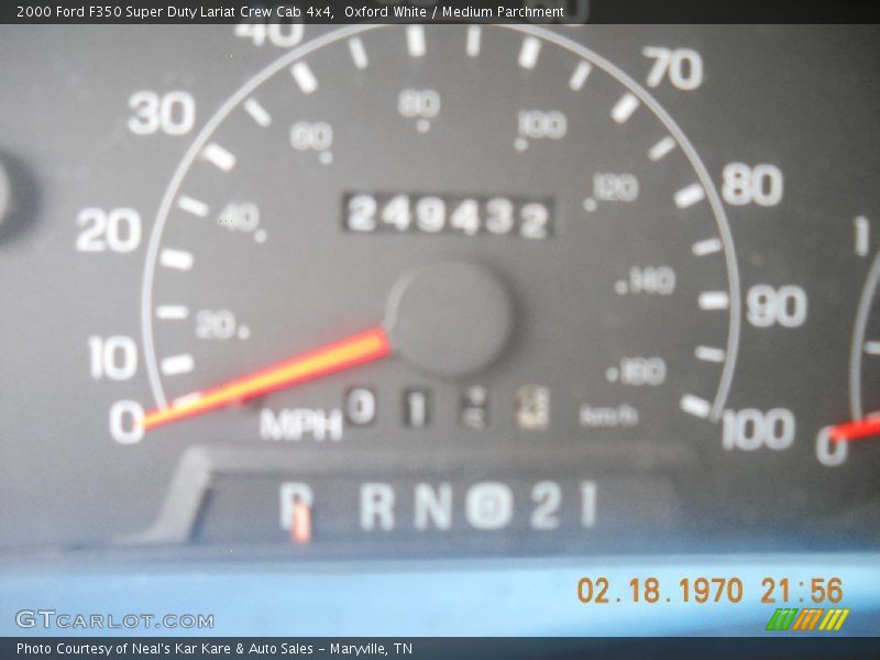 Oxford White / Medium Parchment 2000 Ford F350 Super Duty Lariat Crew Cab 4x4