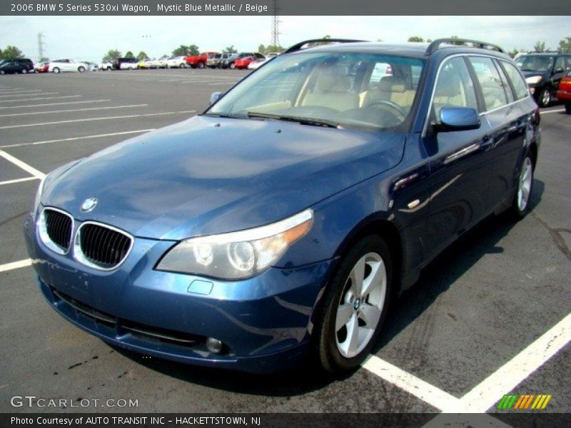 Mystic Blue Metallic / Beige 2006 BMW 5 Series 530xi Wagon