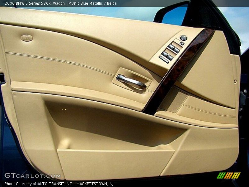 Mystic Blue Metallic / Beige 2006 BMW 5 Series 530xi Wagon