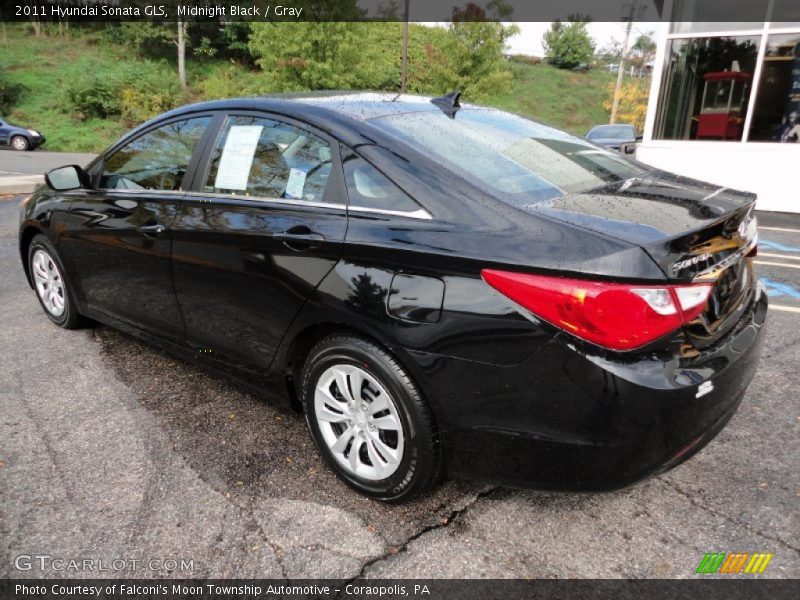 Midnight Black / Gray 2011 Hyundai Sonata GLS