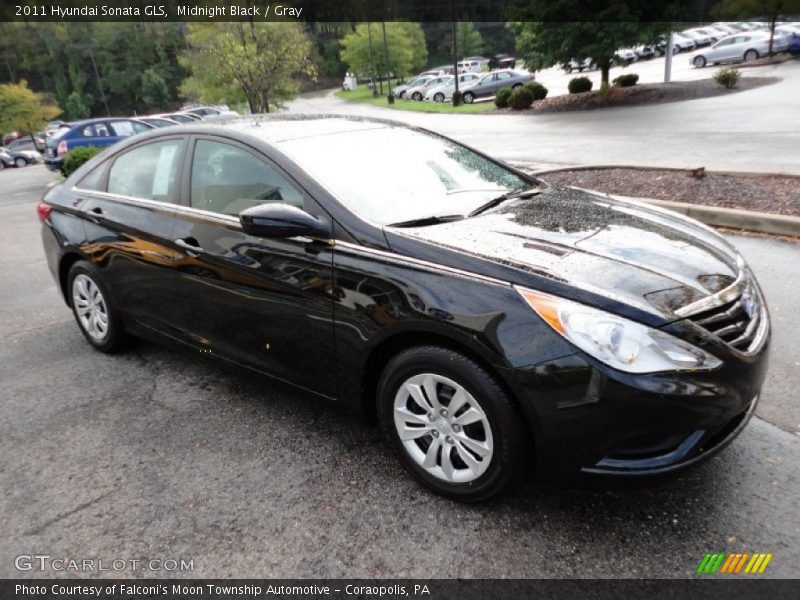 Midnight Black / Gray 2011 Hyundai Sonata GLS