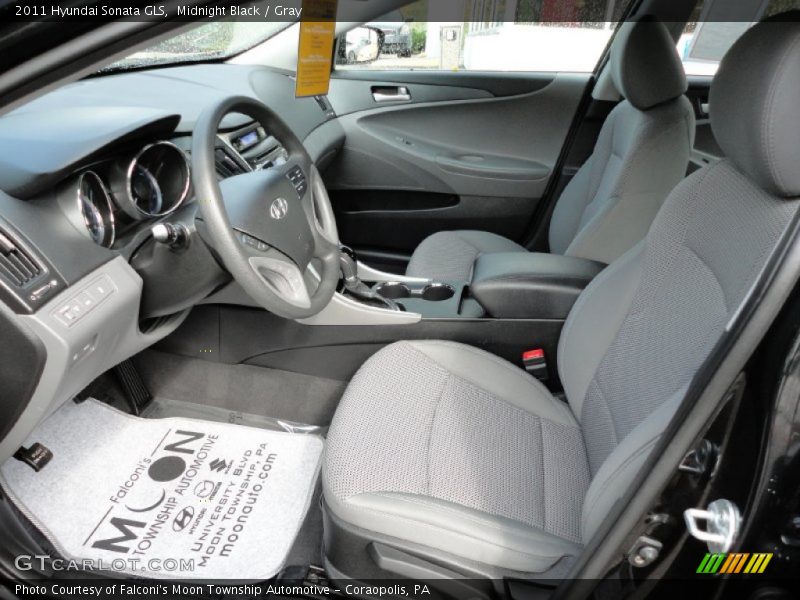 Midnight Black / Gray 2011 Hyundai Sonata GLS