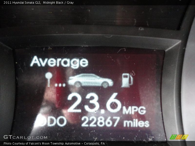 Midnight Black / Gray 2011 Hyundai Sonata GLS