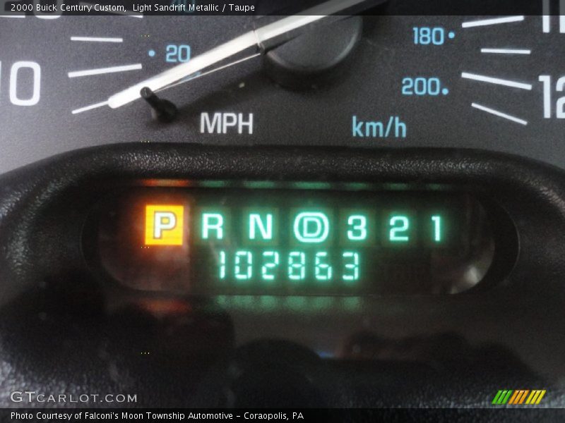 Light Sandrift Metallic / Taupe 2000 Buick Century Custom