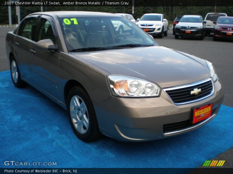 Amber Bronze Metallic / Titanium Gray 2007 Chevrolet Malibu LT Sedan