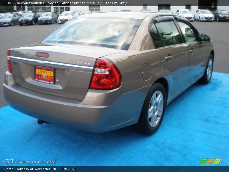 Amber Bronze Metallic / Titanium Gray 2007 Chevrolet Malibu LT Sedan