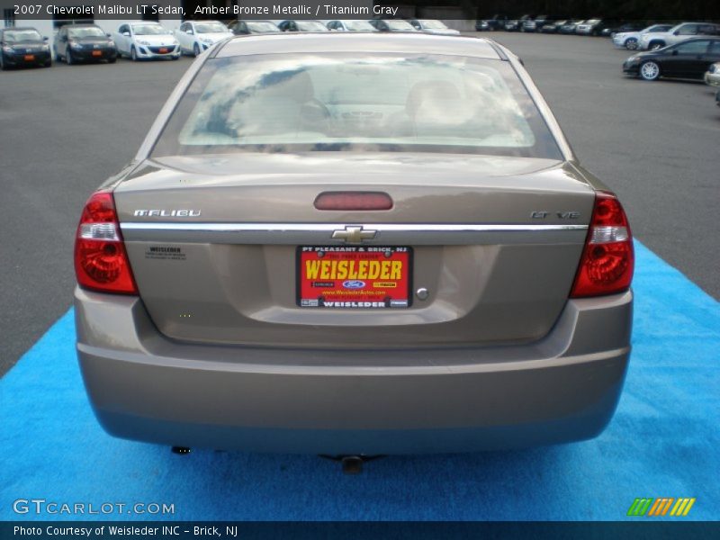 Amber Bronze Metallic / Titanium Gray 2007 Chevrolet Malibu LT Sedan