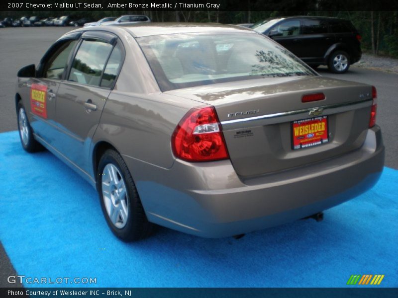 Amber Bronze Metallic / Titanium Gray 2007 Chevrolet Malibu LT Sedan