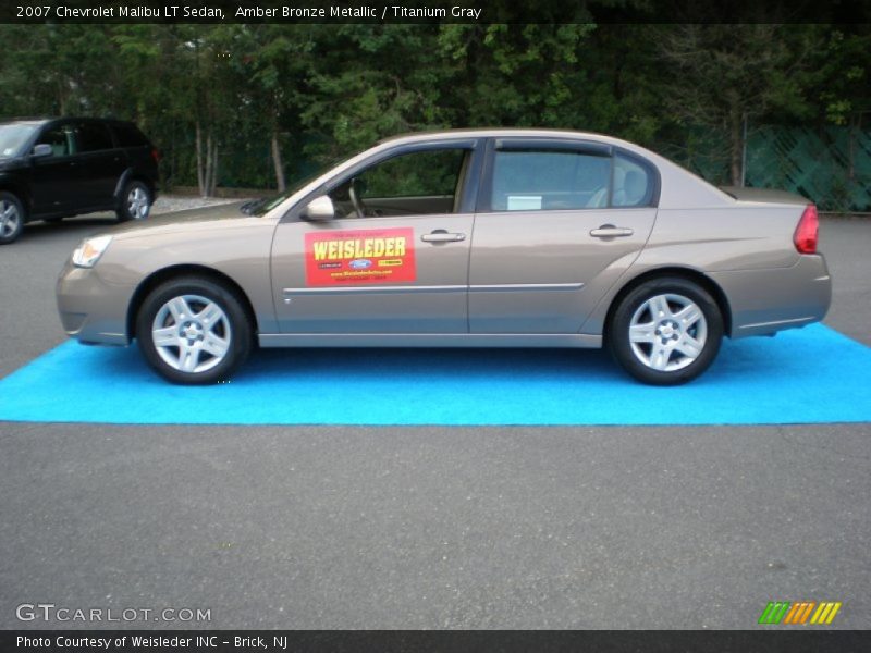 Amber Bronze Metallic / Titanium Gray 2007 Chevrolet Malibu LT Sedan