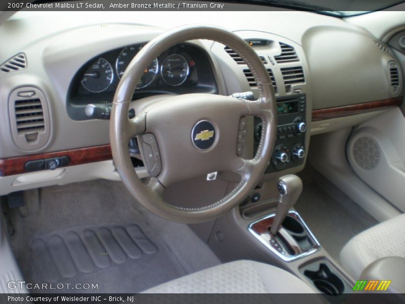 Amber Bronze Metallic / Titanium Gray 2007 Chevrolet Malibu LT Sedan