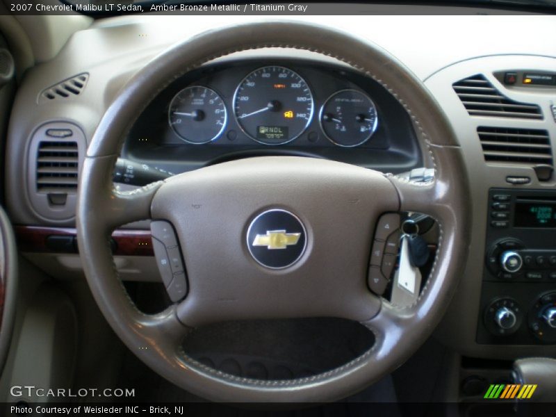 Amber Bronze Metallic / Titanium Gray 2007 Chevrolet Malibu LT Sedan