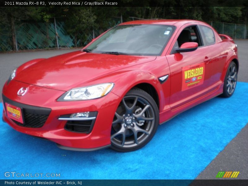 Velocity Red Mica / Gray/Black Recaro 2011 Mazda RX-8 R3