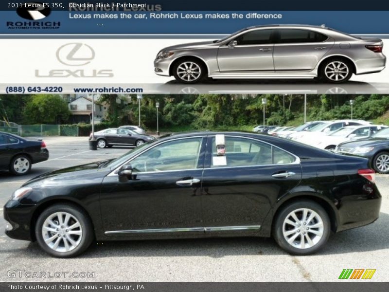Obsidian Black / Parchment 2011 Lexus ES 350