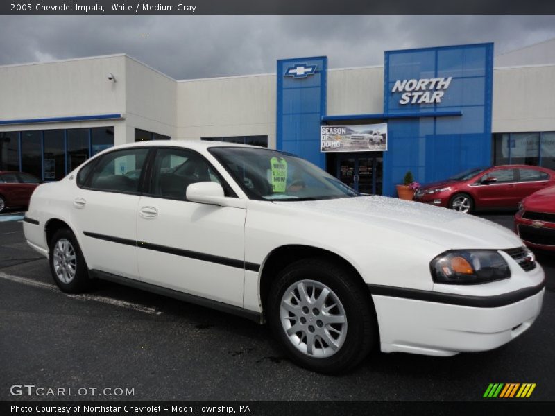 White / Medium Gray 2005 Chevrolet Impala