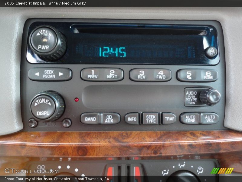 White / Medium Gray 2005 Chevrolet Impala
