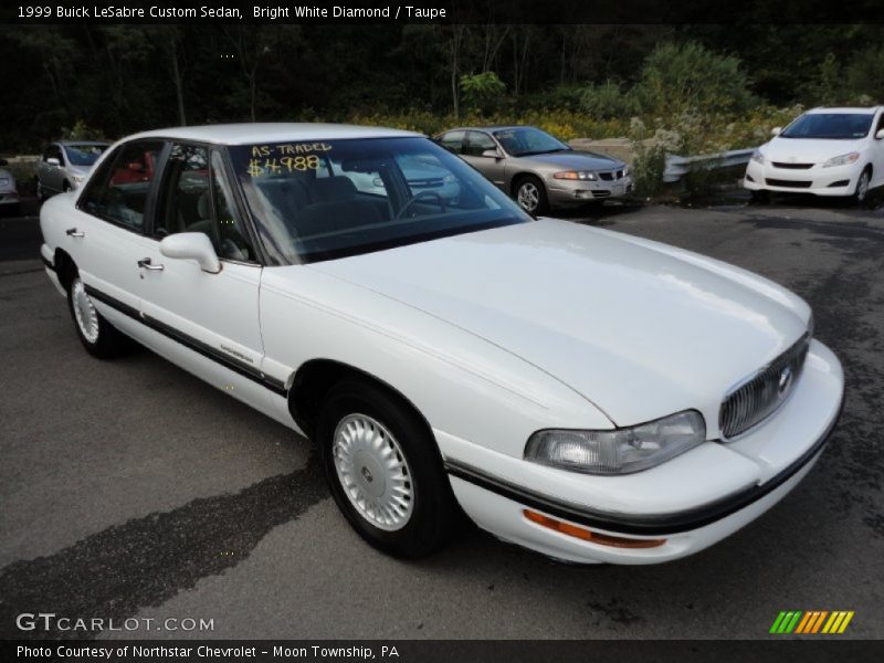 Bright White Diamond / Taupe 1999 Buick LeSabre Custom Sedan