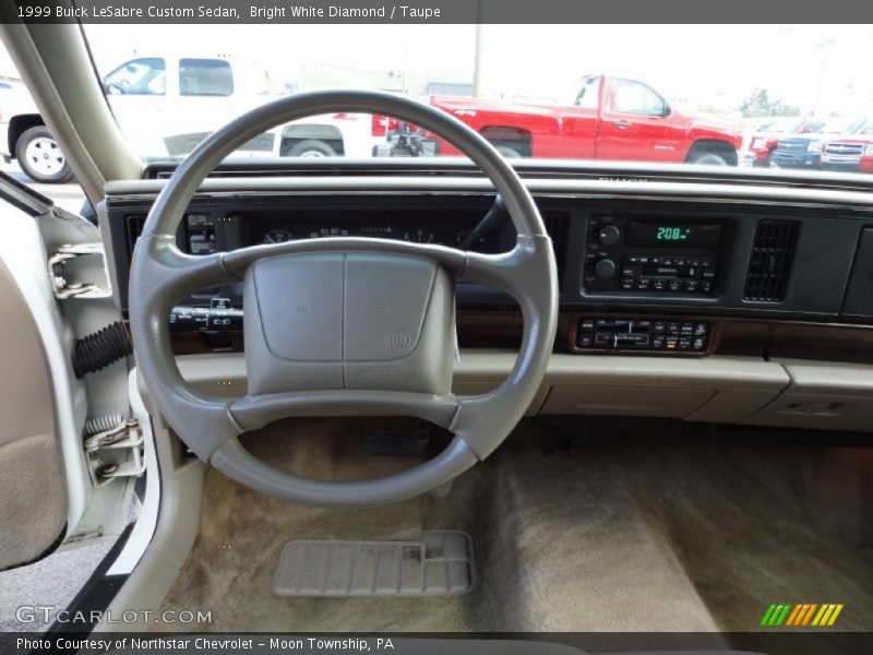 Bright White Diamond / Taupe 1999 Buick LeSabre Custom Sedan