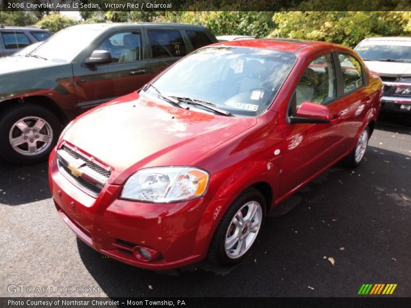Victory Red / Charcoal 2008 Chevrolet Aveo LS Sedan