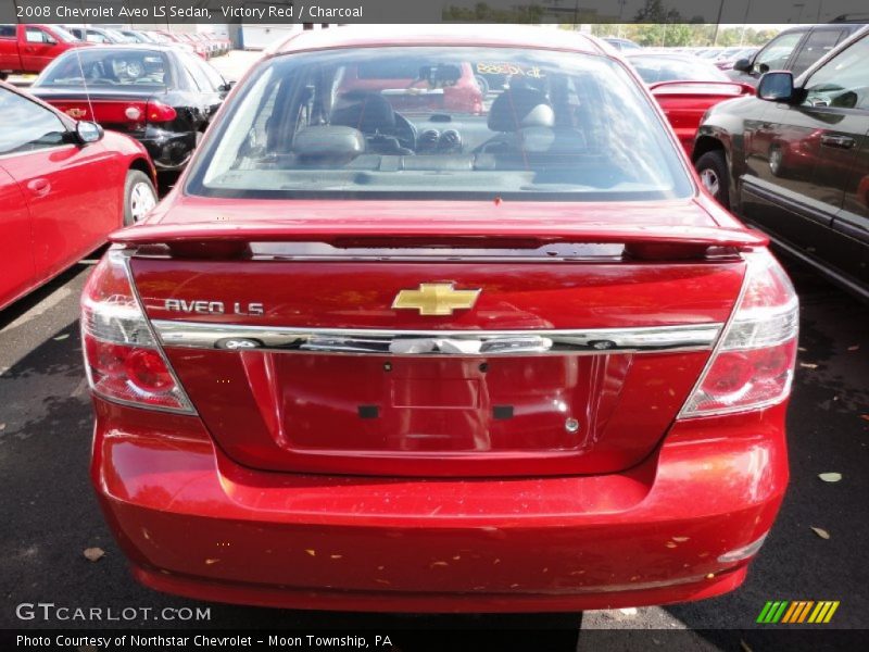 Victory Red / Charcoal 2008 Chevrolet Aveo LS Sedan