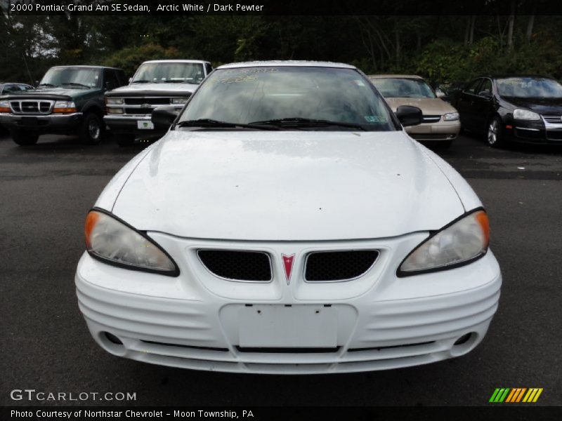 Arctic White / Dark Pewter 2000 Pontiac Grand Am SE Sedan