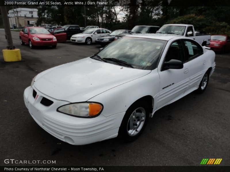 Arctic White / Dark Pewter 2000 Pontiac Grand Am SE Sedan