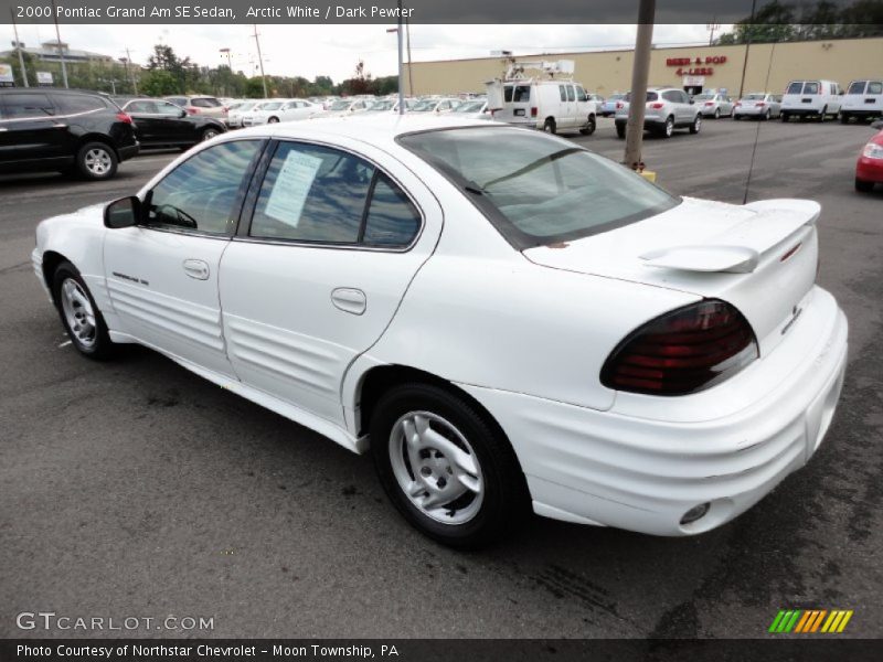 Arctic White / Dark Pewter 2000 Pontiac Grand Am SE Sedan