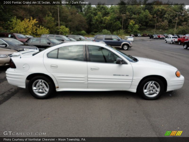 Arctic White / Dark Pewter 2000 Pontiac Grand Am SE Sedan