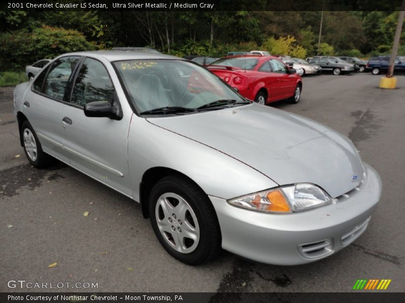 Ultra Silver Metallic / Medium Gray 2001 Chevrolet Cavalier LS Sedan