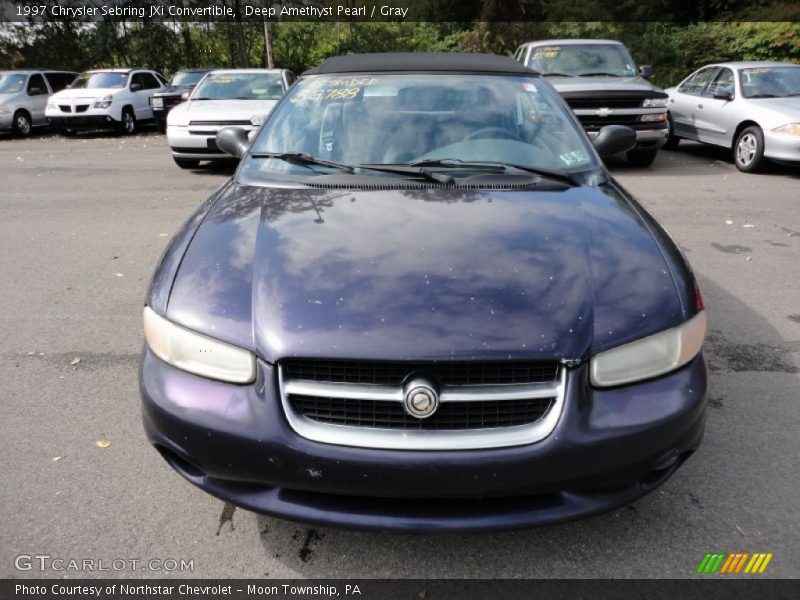 Deep Amethyst Pearl / Gray 1997 Chrysler Sebring JXi Convertible