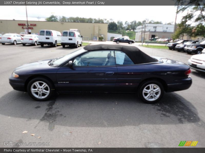 Deep Amethyst Pearl / Gray 1997 Chrysler Sebring JXi Convertible