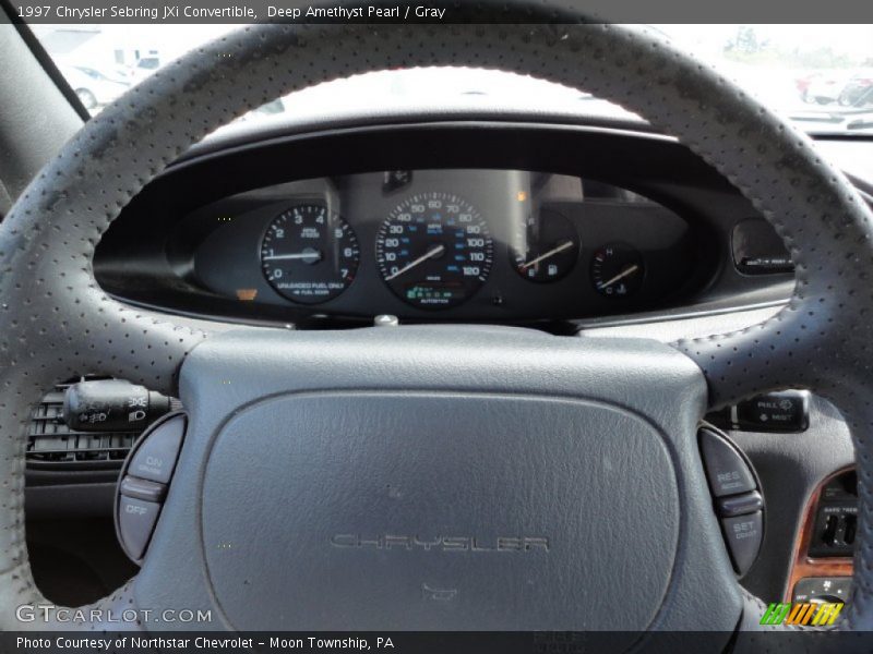 Deep Amethyst Pearl / Gray 1997 Chrysler Sebring JXi Convertible