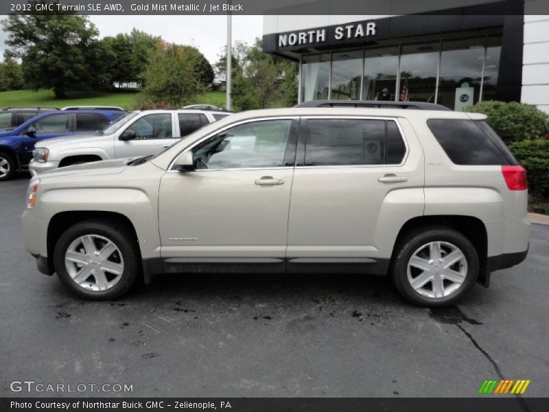 Gold Mist Metallic / Jet Black 2012 GMC Terrain SLE AWD