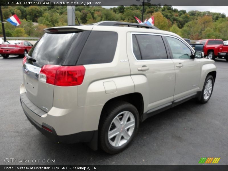 Gold Mist Metallic / Jet Black 2012 GMC Terrain SLE AWD
