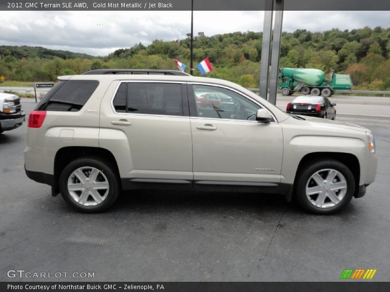 Gold Mist Metallic / Jet Black 2012 GMC Terrain SLE AWD