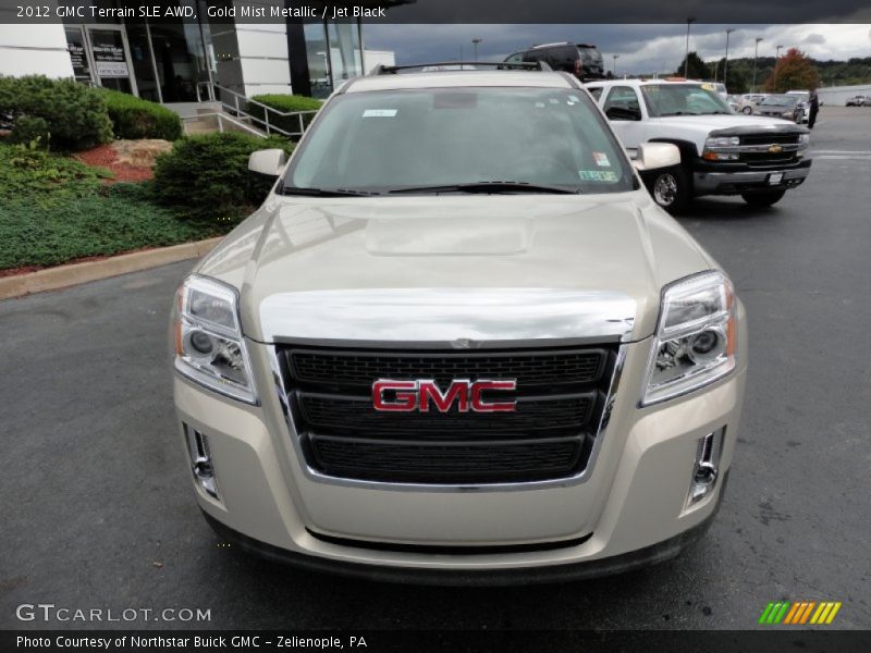 Gold Mist Metallic / Jet Black 2012 GMC Terrain SLE AWD