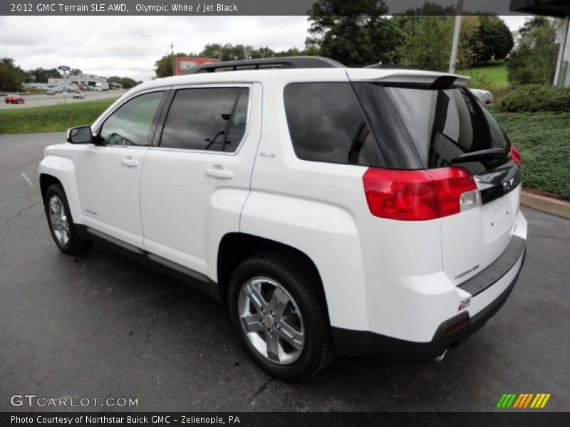 Olympic White / Jet Black 2012 GMC Terrain SLE AWD
