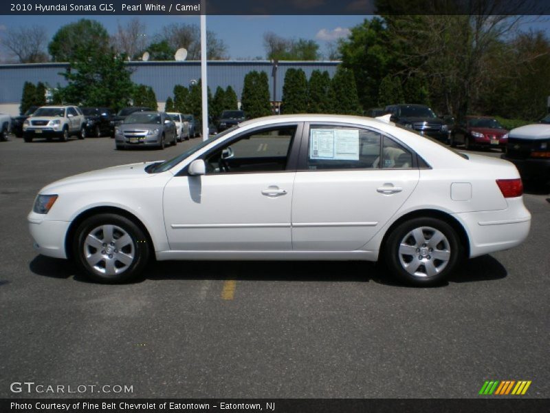 Pearl White / Camel 2010 Hyundai Sonata GLS